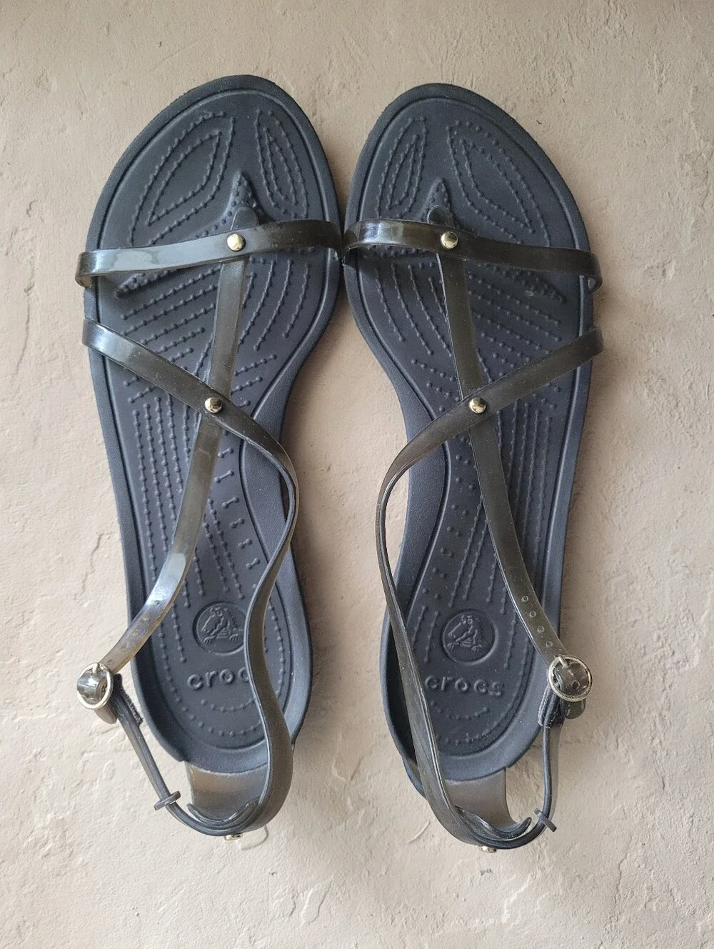 CROCS Isabella Gladiator Brown Jelly Strap Women's Sandals Size 10